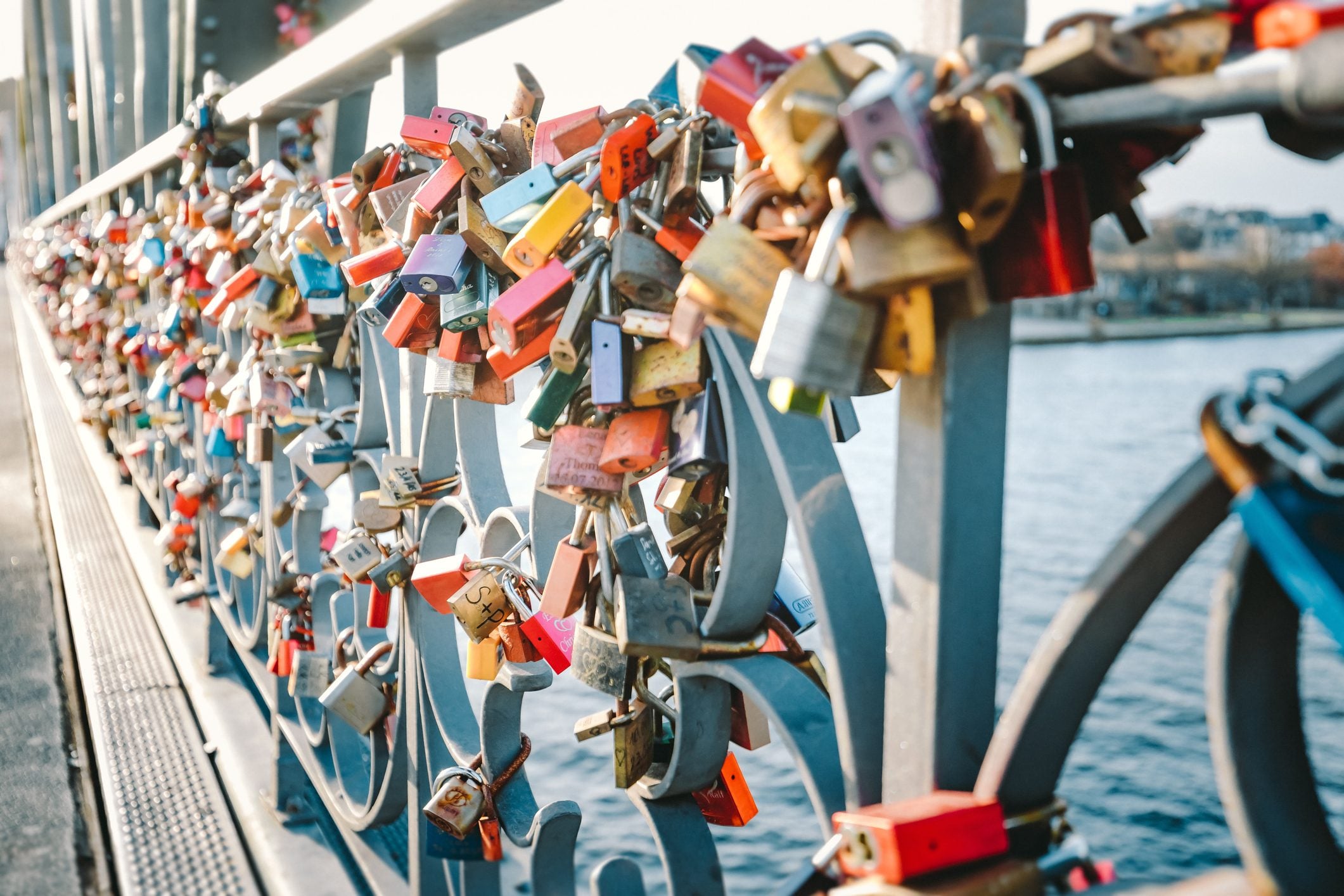 Love padlocks attached to bridges: where they are placed, why and how the custom was born
