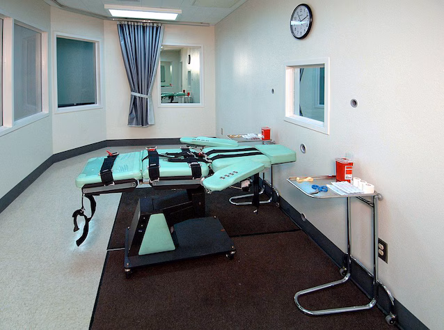 Lethal injection table in the USA