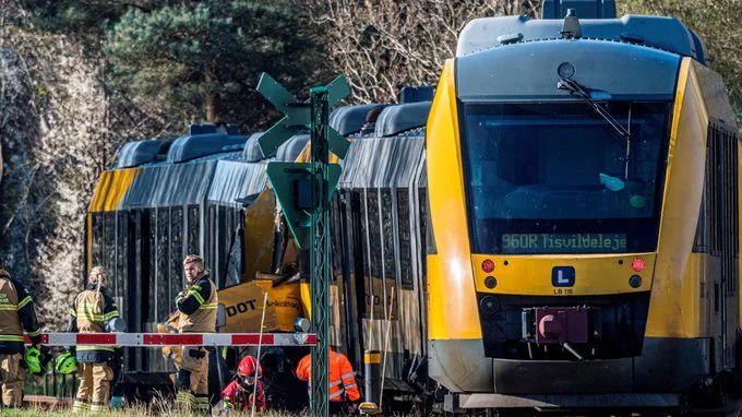Train accident in Denmark, head-on collision between two trains in Kagerup: several injured