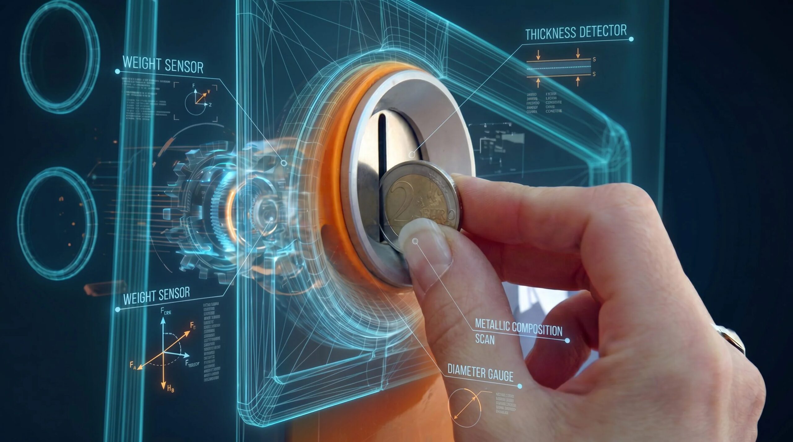 How do vending machines recognize fake coins from genuine ones