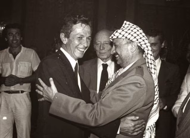 With Yasser Arafat in Rome in 1982 (Wikimedia Commons)