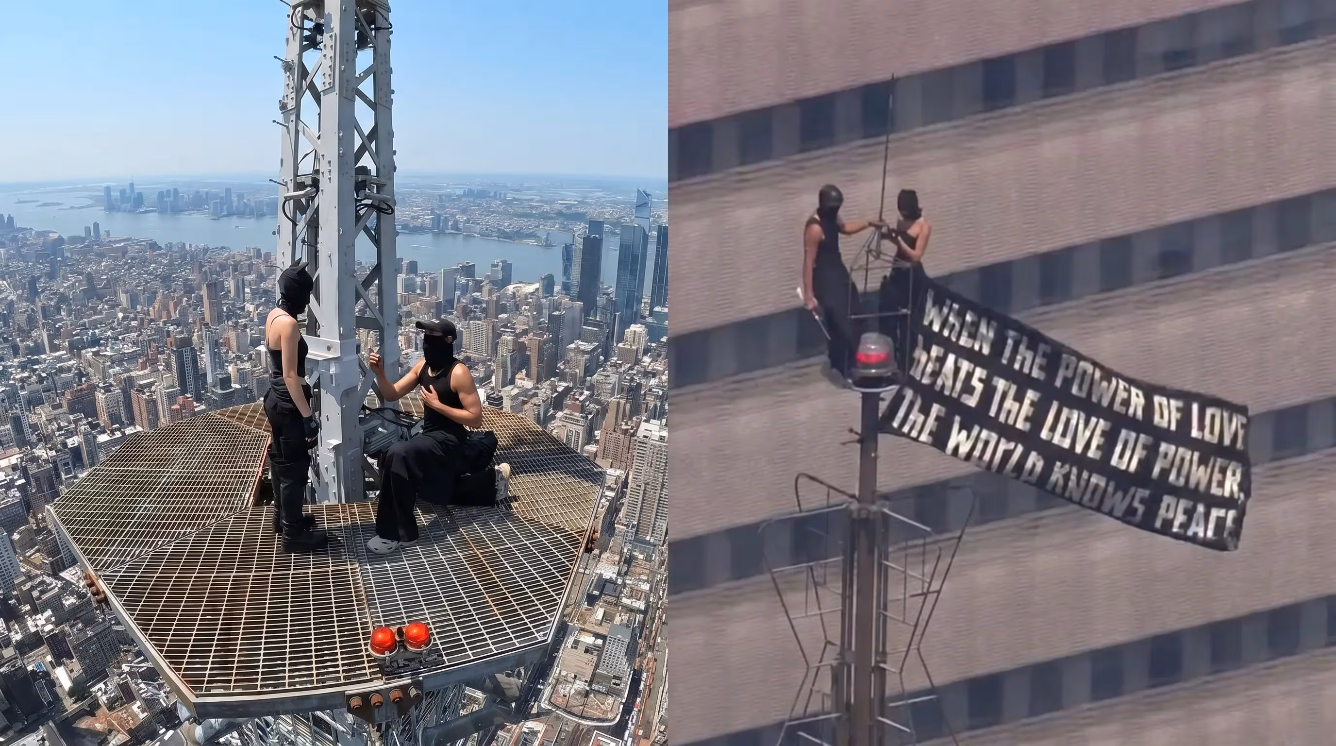 A couple climbs the Empire State Building in NY without ropes: what rooftopping is and why it is illegal