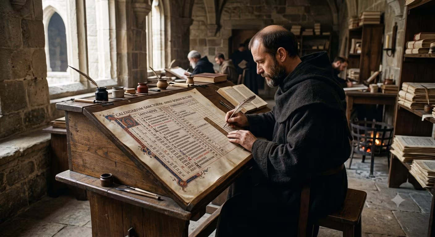 A calendar from 813 discovered in Florence: it corrected the Julian calendar 7 centuries earlier by 3 days