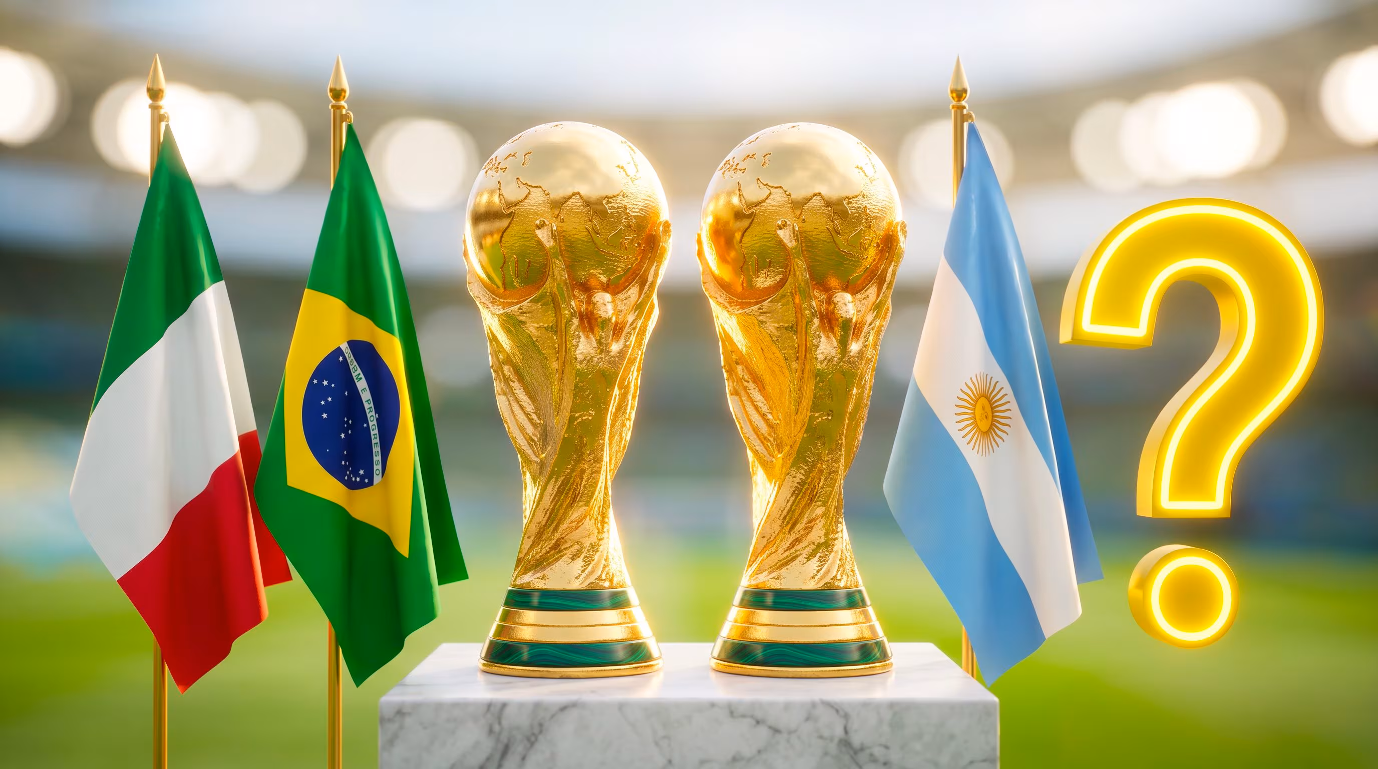 The national teams that have won two World Cups in a row: Pozzo's Italy and Pelè's Brazil