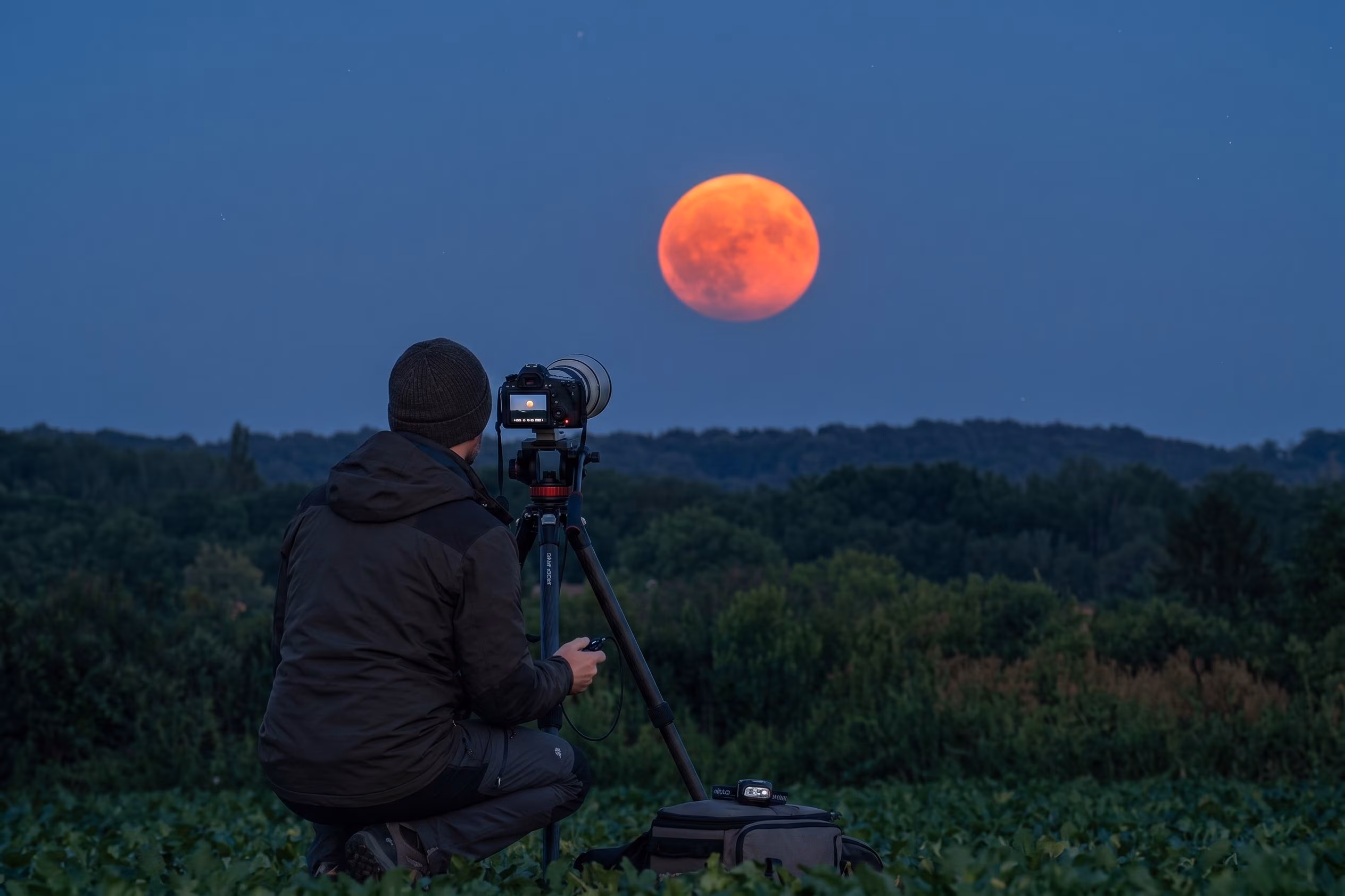How to photograph the red Moon of August 28, 2026 based on the various phases of the eclipse