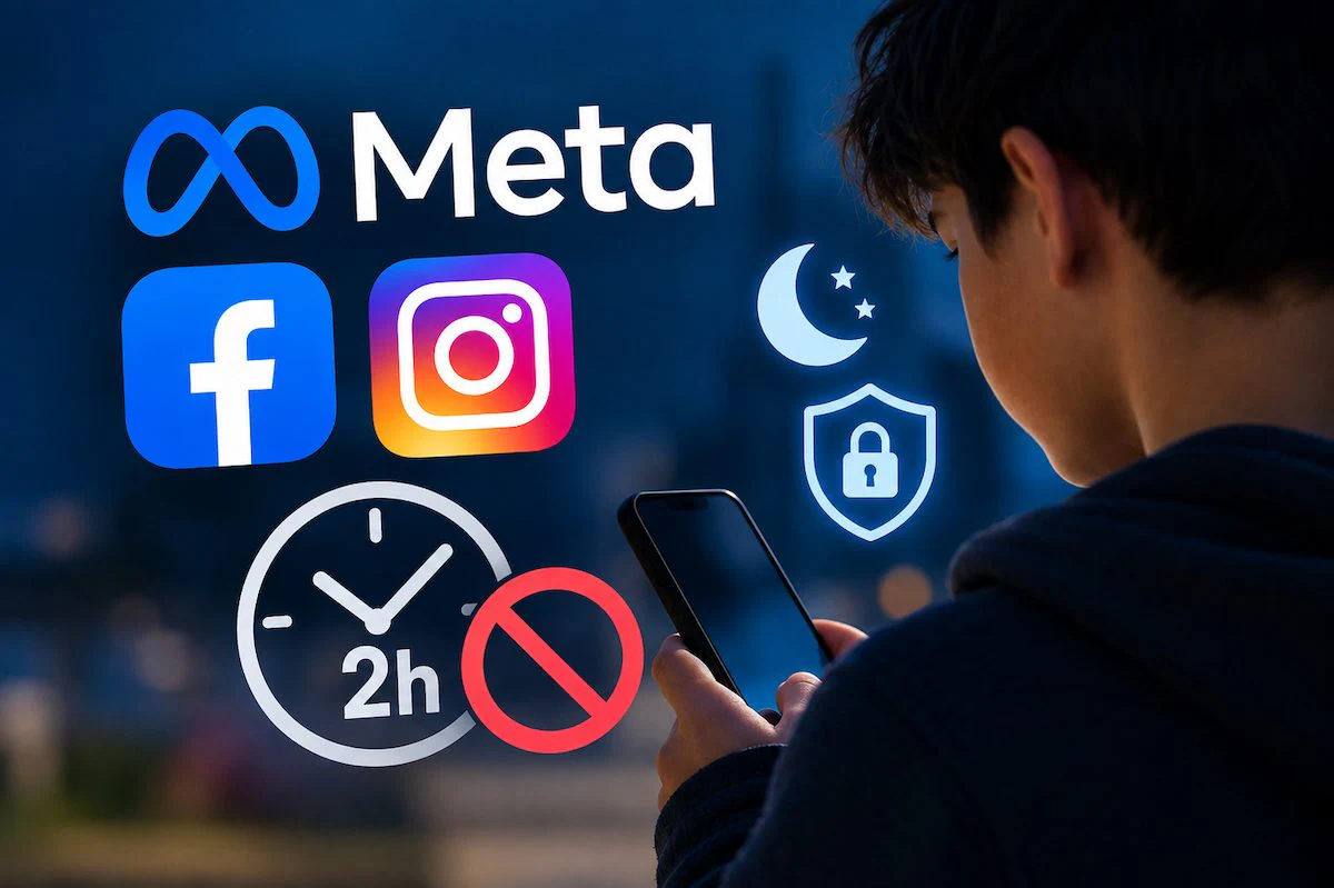 Meta changes Instagram and Facebook for teenagers: 2 hour limit on social media and stop at night