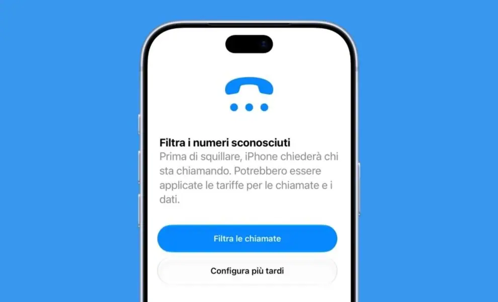 Stop spam calls on iPhone in Italy, how to activate the function to question strangers