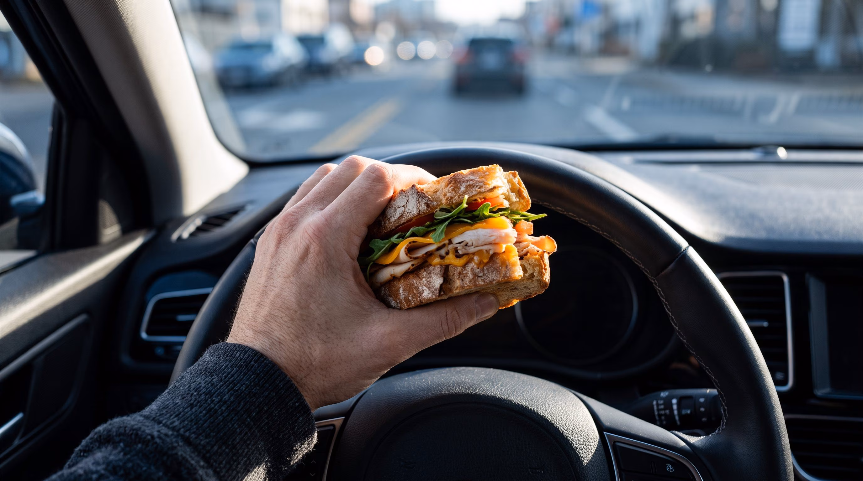 Can you eat and drink while driving? The CDS does not prohibit it, but you risk a fine if you do not check your car