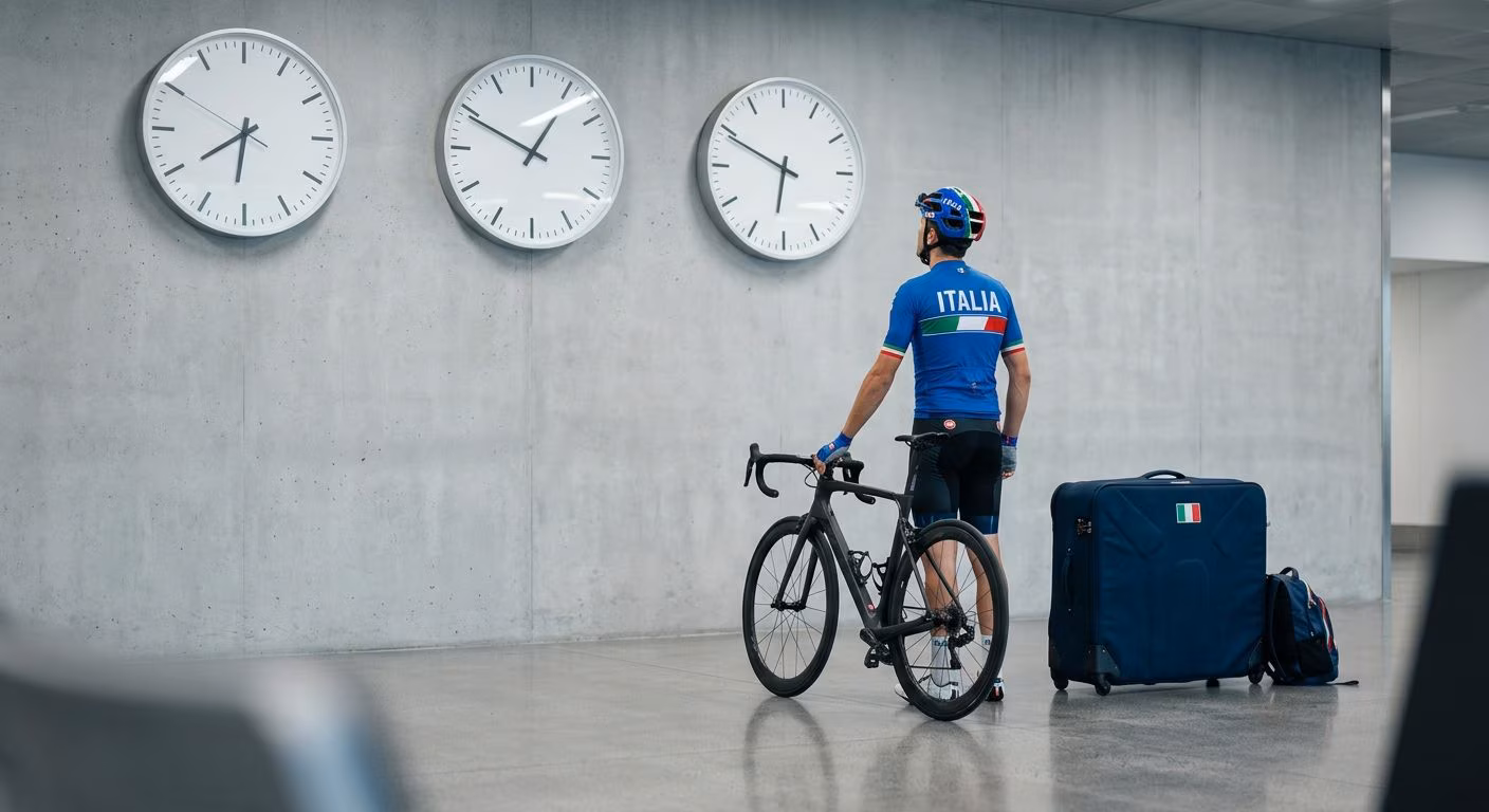 The effects of jet lag on sport at the Cycling World Championships: why does flying west weigh less than east?