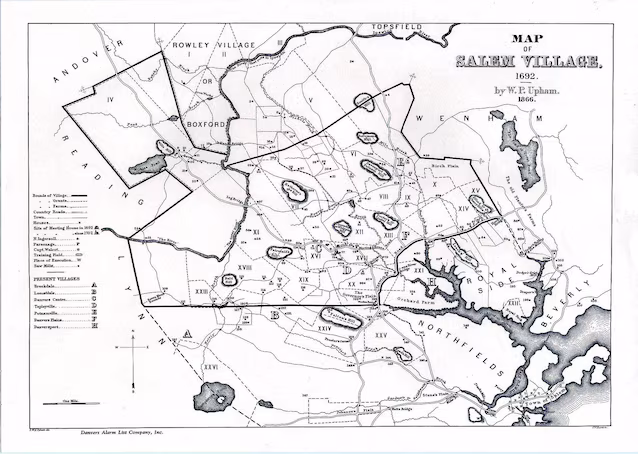 Salem Village in 1692 (Wikimedia Commons)